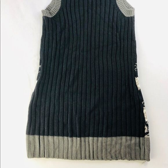 Red Berry Sleeveless Sweater Mini-Dress Argyle Pattern (S) - Picture 7 of 8